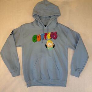South Park Butters Rainbow Hoodie Blue Gildan Size Small Graphic NWT
